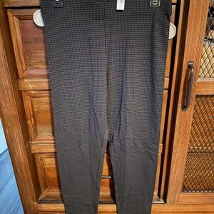 Old Navy Women's Black Charcoal Small-Check Leggings